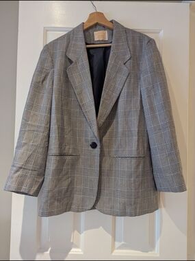 Vintage Academia Preppy Pendleton Country Sophisticates Plaid Blazer Eclectic M